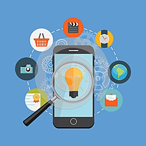 SEO Optimization,Web Analytics Flat Concept Vector