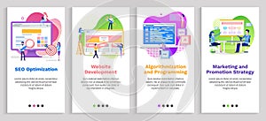 Seo Optimization and Website Development Vector