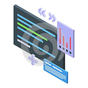 Seo program icon isometric vector. Digital web