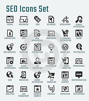 SEO related big icon set