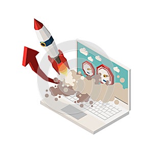 SEO Rocket Launch Composition