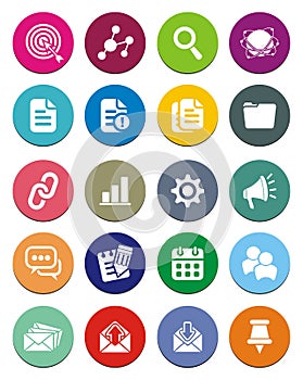 SEO round icon sets