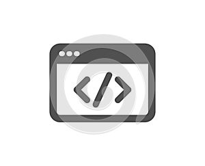 Seo script icon. Web programming sign. Traffic management. Vector
