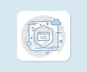 Seo script line icon. Web programming sign. Traffic management. Vector