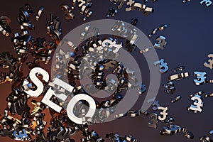 SEO - Search Engine Optimisation concept. 3D rendering image