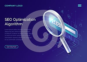 SEO, search engine optimization algorithm concept