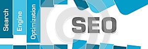SEO - Search Engine Optimization Blue Stripes Rounded Squares