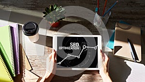 SEO Search engine optimization. Business and digital marketing concept.