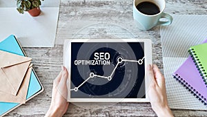 SEO Search engine optimization. Business and digital marketing concept