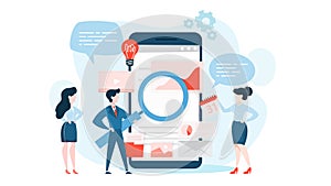 SEO or search engine optimization concept. Marketing strategy