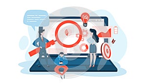 SEO or search engine optimization concept. Marketing strategy