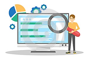 SEO or search engine optimization concept. Marketing strategy