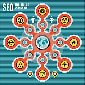 SEO (Search Engine Optimization) Infographic Concept 02