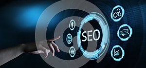 SEO Search Engine Optimization Marketing Ranking Concept photo