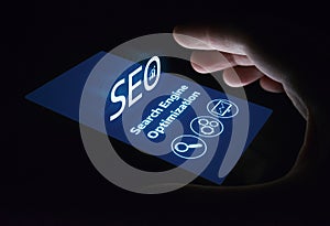 SEO Search Engine Optimization Marketing Ranking Traffic Website Internet Business Technology Concept