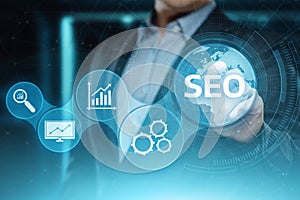 SEO Search Engine Optimization Marketing Ranking Traffic Website Internet Business Technology Concept