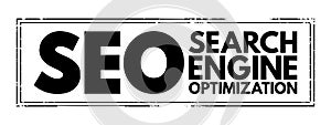 SEO Search Engine Optimization - process of improving the quality and quantity of website traffic to a website or a web page from