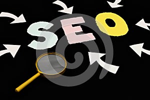 SEO, Search Engine Optimization ranking concept.the idea of promote traffic to website