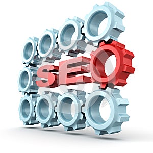 SEO - Search Engine Optimization symbol with lot of gears