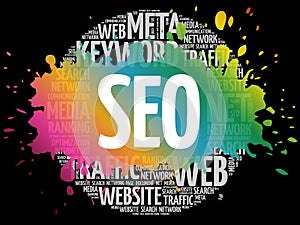 SEO search engine optimization word cloud