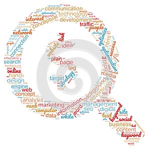 SEO - search engine optimization in word cloud