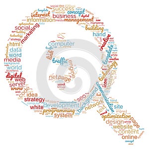 SEO - search engine optimization in word cloud