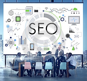 SEO Search Technology Business Webpage Concept