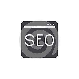 SEO Service window vector icon