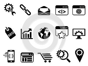 SEO Services icons set