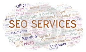 Seo Services word cloud.