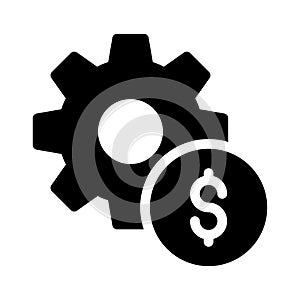 SEO setting vector glyph flat icon