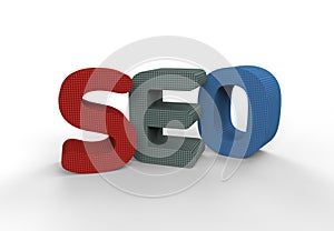 SEO sign 3d dot