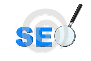 SEO sign with magnifier