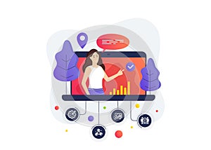 Seo statistics, Chemistry molecule and Settings gear icons set. Partnership sign. Vector