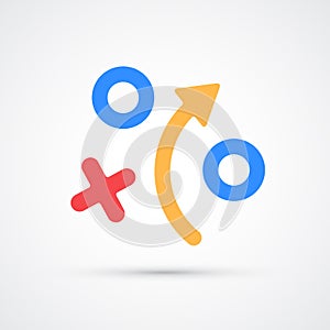 Seo strategy trendy symbol. Vector trendy colored illustration