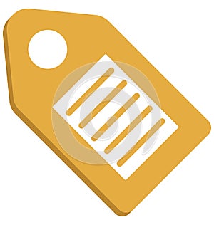 Seo Tag, Seo Keyword Isolated Vector Icon