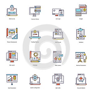 Seo Tools Flat Icons Pack