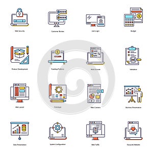 Seo Tools Flat Icons Pack
