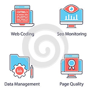 Seo Tools Flat Icons Pack