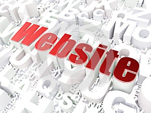 SEO web design concept: Website on alphabet background