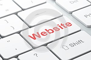 SEO web design concept: Website on computer