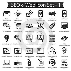 SEO & Web icon set 1