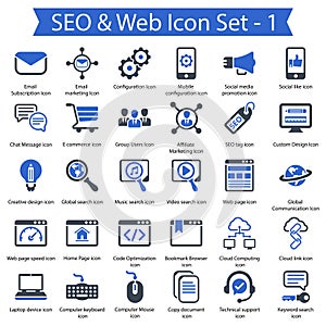 SEO & Web icon set 1