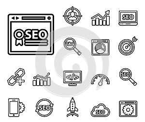 Seo - web icon set