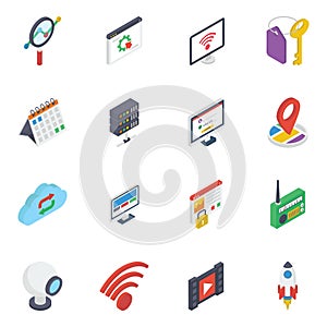 Seo and Web Isometric Vectors Pack