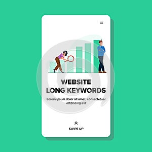 seo website long keywords vector