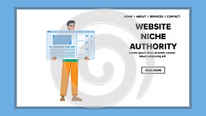 seo website niche authority vector