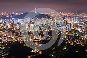 Seoul City Skyline, The best view of South Korea at Night.