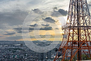 Seoul City skyline at sunset