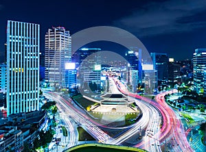 Seoul skyline at night